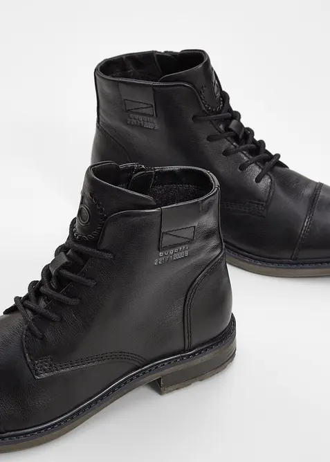 Bottines lac&eacute;es en cuir Bugatti, Bugatti