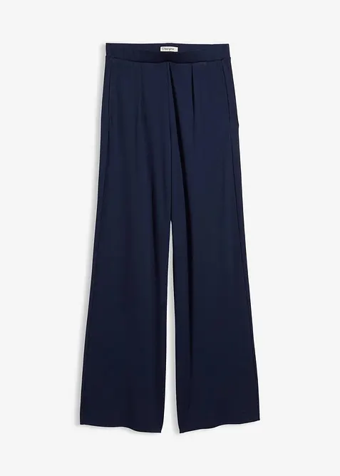 Pantalon palazzo en Punto di Roma confortable, bonprix