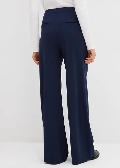 Pantalon palazzo en Punto di Roma confortable, bonprix