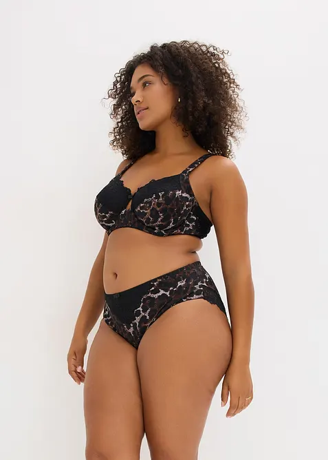 Soutien-gorge &agrave; armatures, bretelles rembourr&eacute;es et dentelle d&eacute;licate, bonprix