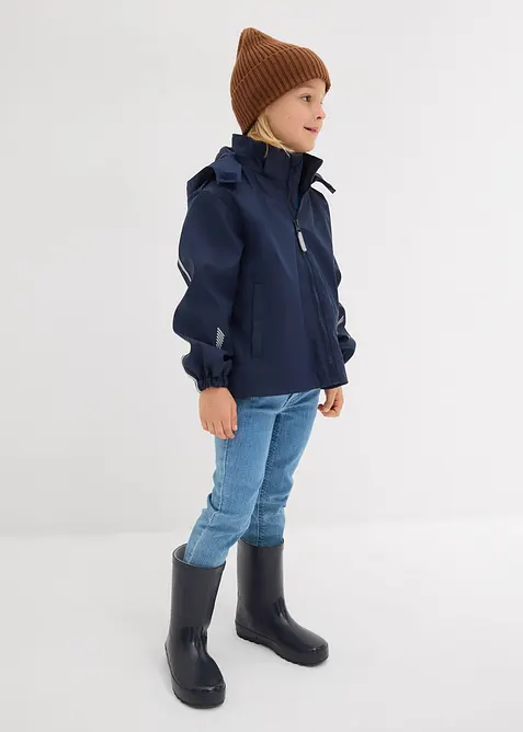 Veste de pluie thermique à capuche amovible et détails réfléchissants, bonprix