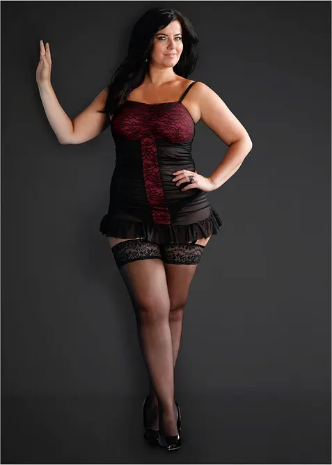 Bas jarretelles 20den à dentelle, bonprix