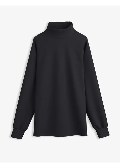 Sweat-shirt en néoprène à col montant, bonprix