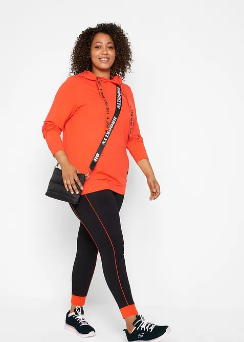 Sweat &agrave; capuche doux en viscose m&eacute;lang&eacute;e, bonprix