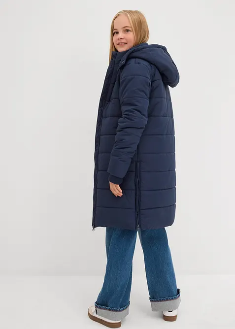 Doudoune longue à capuche amovible, bonprix