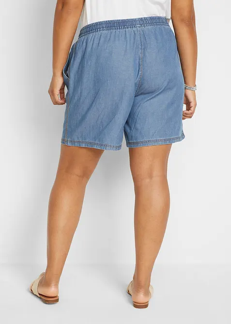 Short en denim léger avec du lin, bonprix