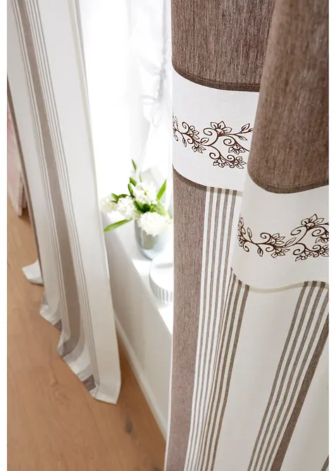 Rideau en coton rayé (1 pce), bonprix