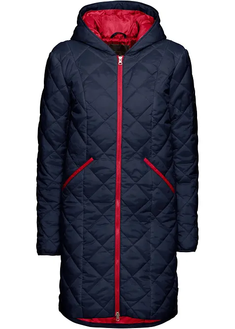 Manteau matelassé bicolore à capuche, bonprix