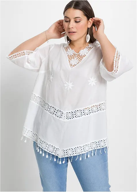 Tunique-blouse 100% coton, bonprix
