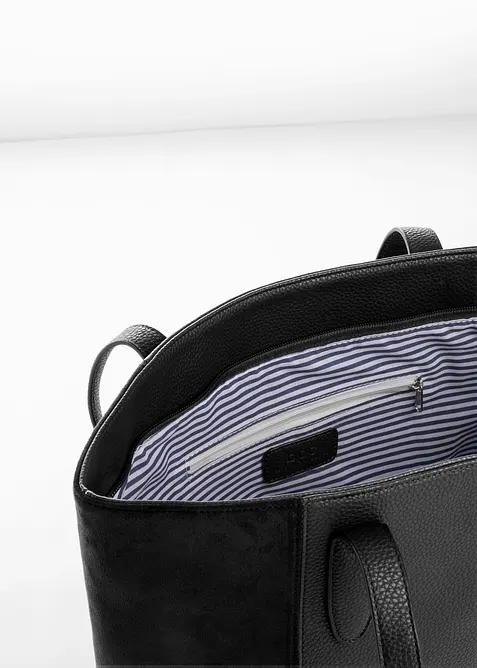 Grand cabas en mélange de matières, bonprix