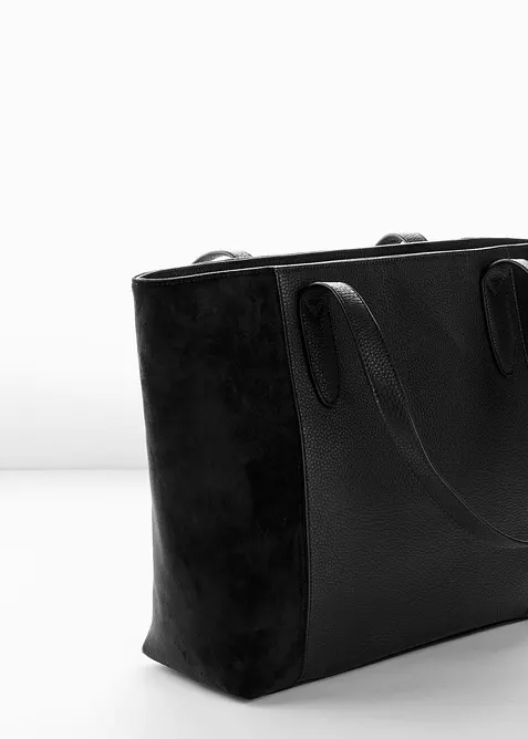 Grand cabas en mélange de matières, bonprix