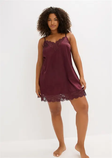 Nuisette en satin et dentelle, bonprix