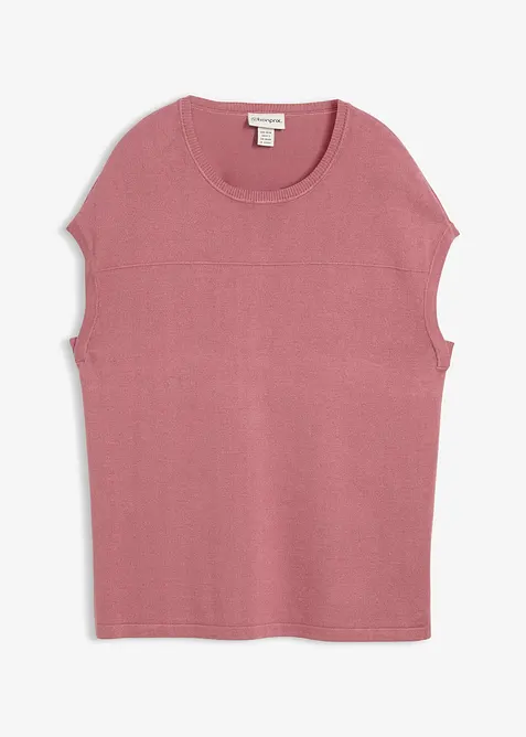 Pull doux sans manches en viscose mélangée, bonprix