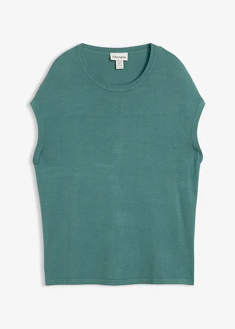 Pull doux sans manches en viscose mélangée, bonprix