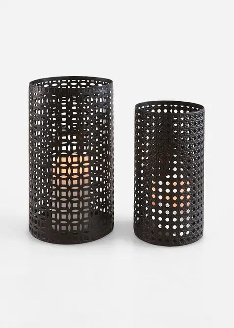 Lot de 2 porte-bougies chauffe-plat, bonprix