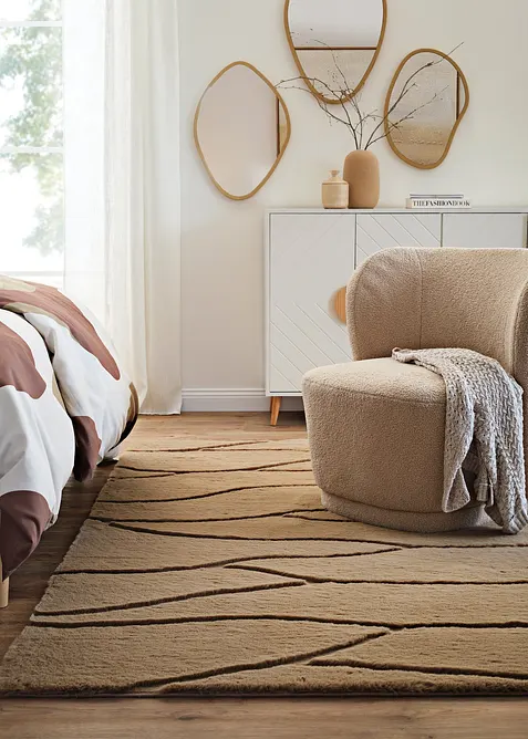 Lot de 3 miroirs déco muraux aux formes organiques, bonprix