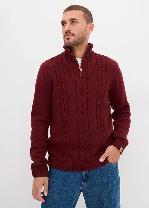 Pull camionneur en grosse maille torsadée, bonprix