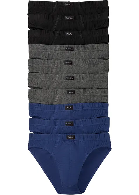 Lot de 10 slips coton, bonprix