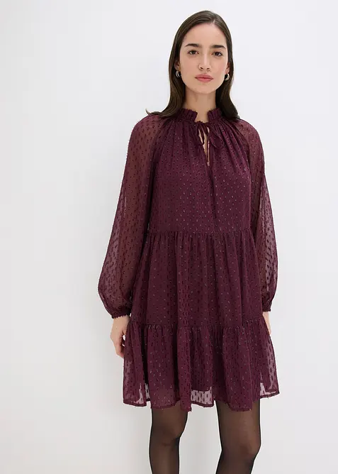 Robe-tunique en voile plumetis irisé, bonprix