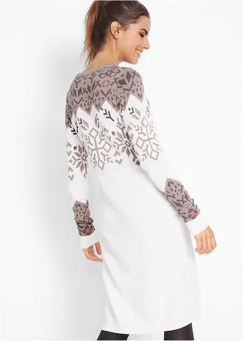 Robe en maille &agrave; motif norv&eacute;gien, bonprix