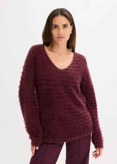 Pull long duveteux, bonprix