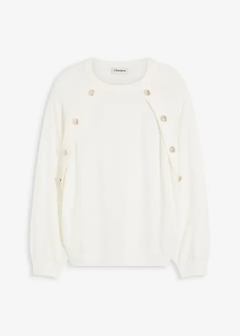 Pull fluide en fine maille de viscose mélangée, bonprix