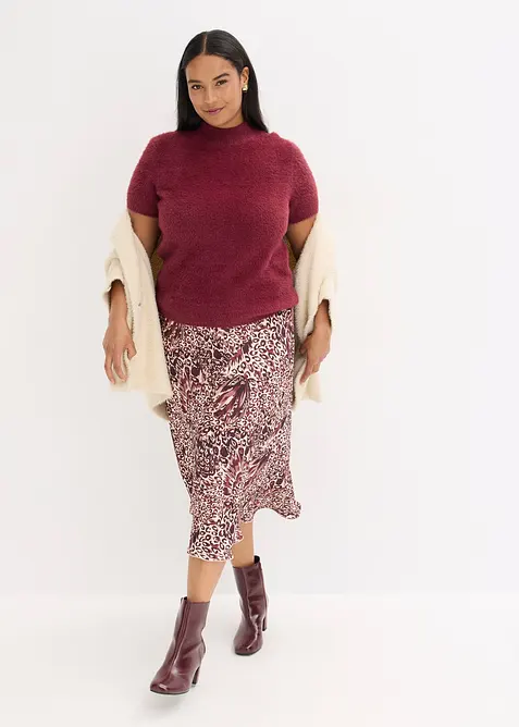 Pull en maille poilue, bonprix