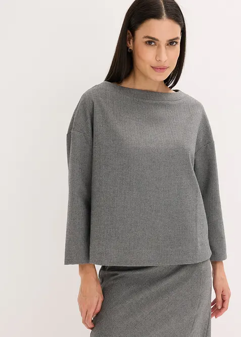 Tunique à imprimé chevrons en tissu épais, bonprix