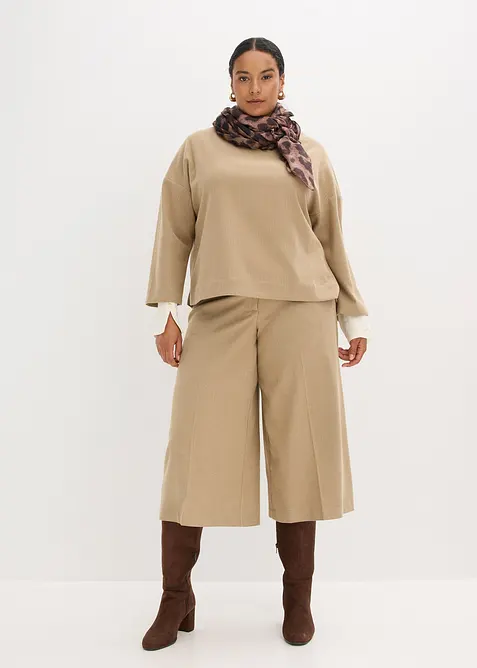 Tunique à imprimé chevrons en tissu épais, bonprix