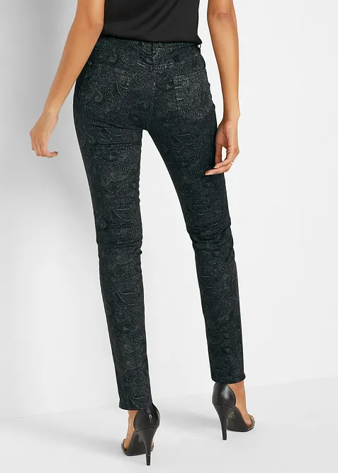 Pantalon en twill à imprimé raffiné, bonprix