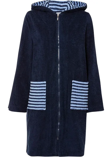 Peignoir de bain zippé en éponge, bonprix