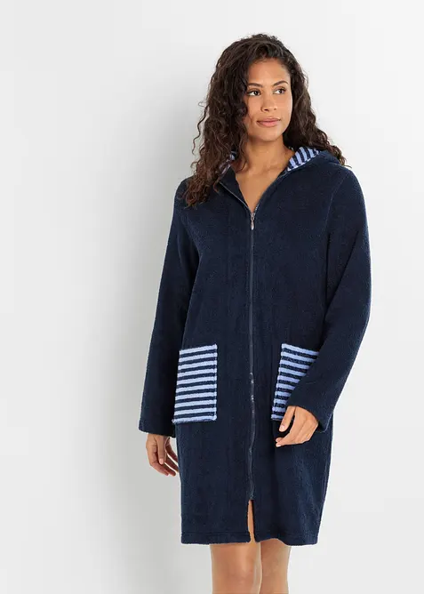 Peignoir de bain zippé en éponge, bonprix