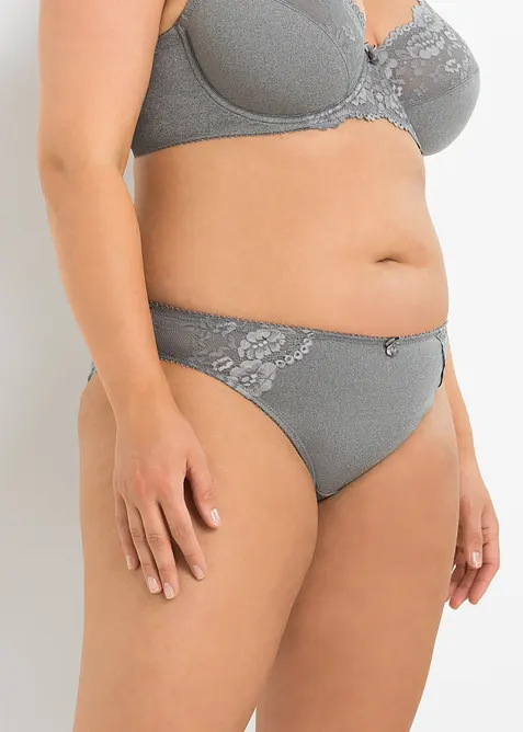 Lot de 2 slips avec dentelle, bonprix