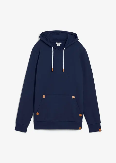 Sweat à capuche et détails enduits, bonprix