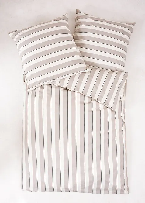 Parure de lit rayée en percale, bonprix