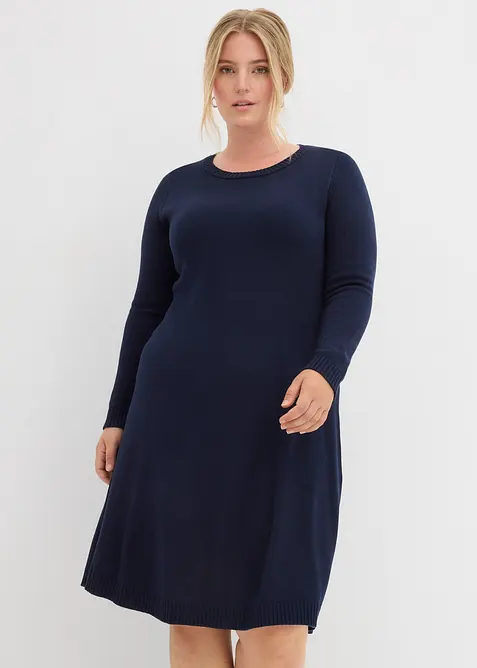 Robe évasée en maille, bonprix