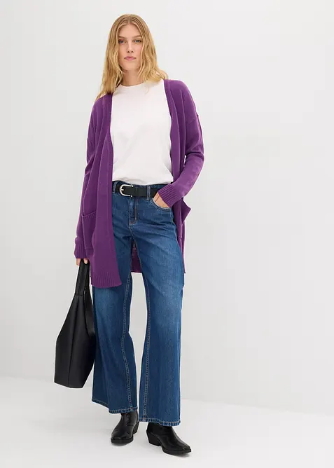 Gilet long en maille, bonprix