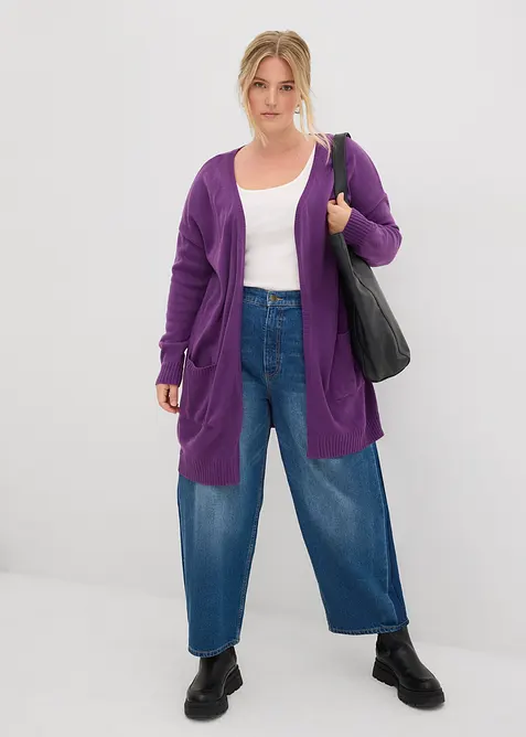 Gilet long en maille, bonprix