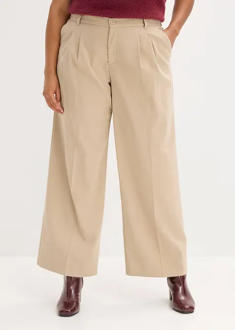 Pantalon large à pinces, bonprix