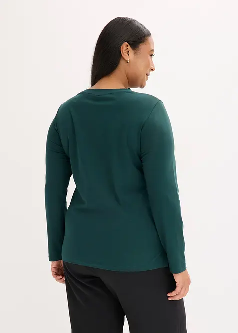 T-shirt manches longues avec roses imprimées, bonprix