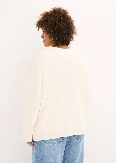 Gilet en maille de coton mélangé, bonprix