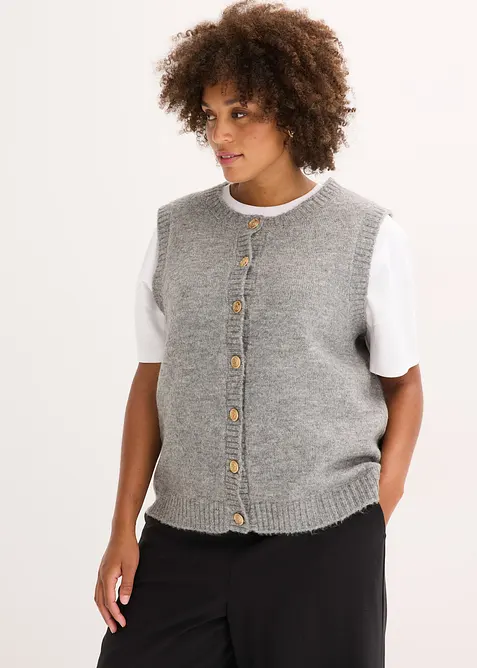 Gilet sans manches en maille, bonprix