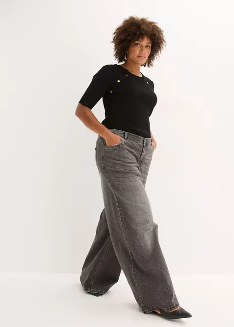 Pull doux en fine maille, viscose majoritaire, bonprix