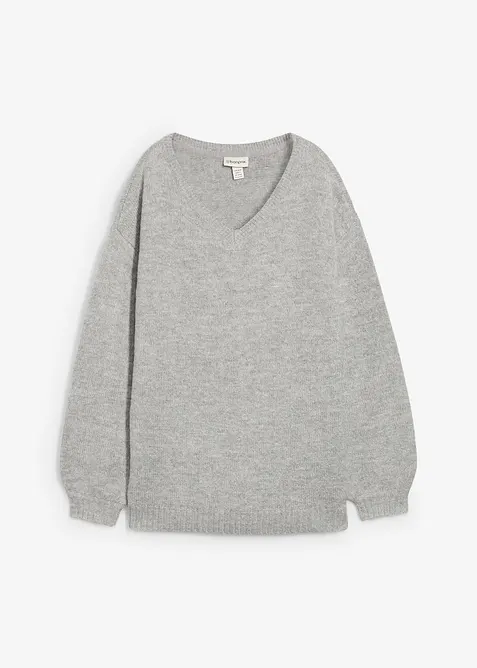 Pull en fine maille douce à manches ballon, bonprix