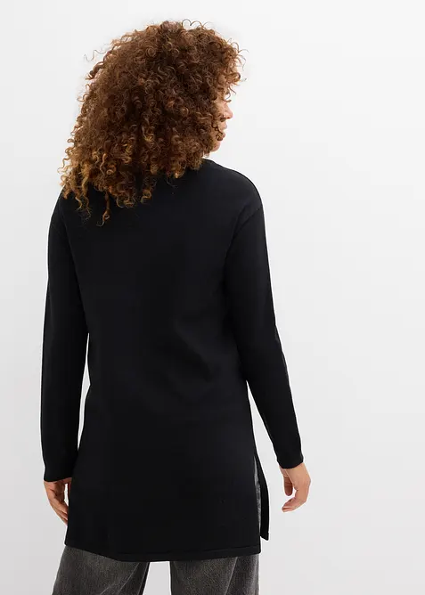 Pull long en coton recyclé majoritaire, bonprix