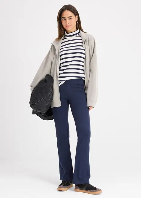 Pantalon flare en coton extensible, bonprix