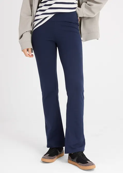 Pantalon flare en coton extensible, bonprix