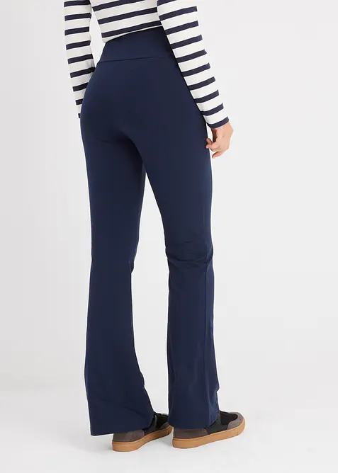 Pantalon flare en coton extensible, bonprix