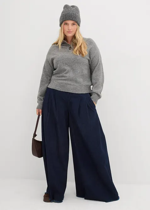 Pull col polo, bonprix