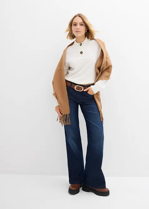 Pull col polo, bonprix